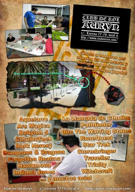 Club de Rol Auryn - 25 aniversario