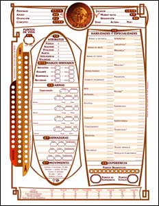 Hoja de personaje de Serenity